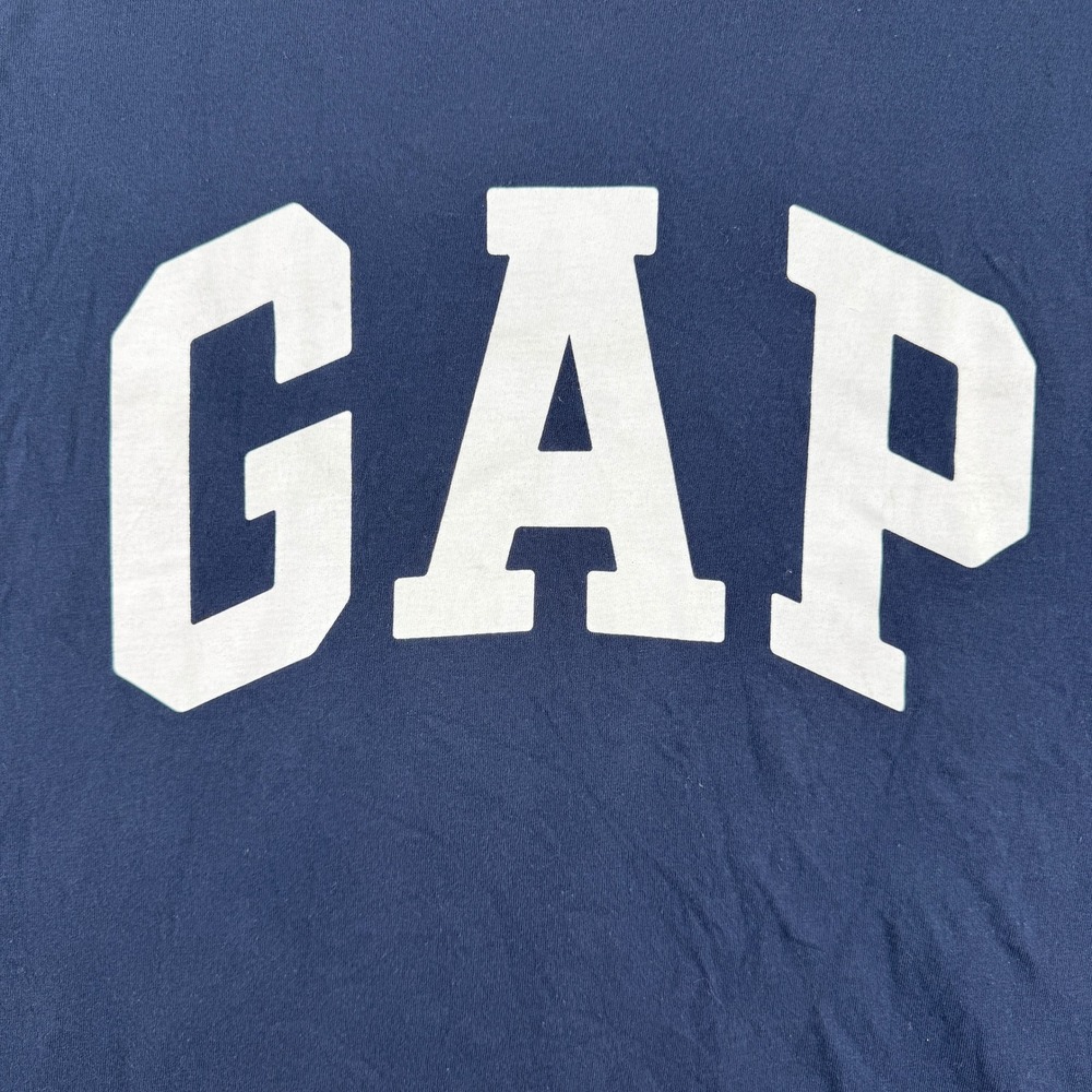 Gap T-Shirt Mens XL Blue Logo Everyday Soft Crew Neck Short Sleeve Cotton - Picture 4 of 9